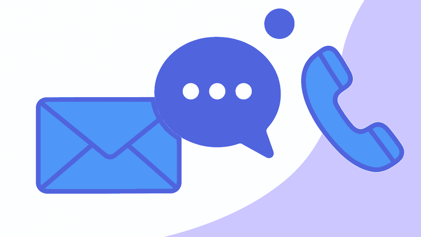 Multiple communication channels showcasing our accessibility and support options