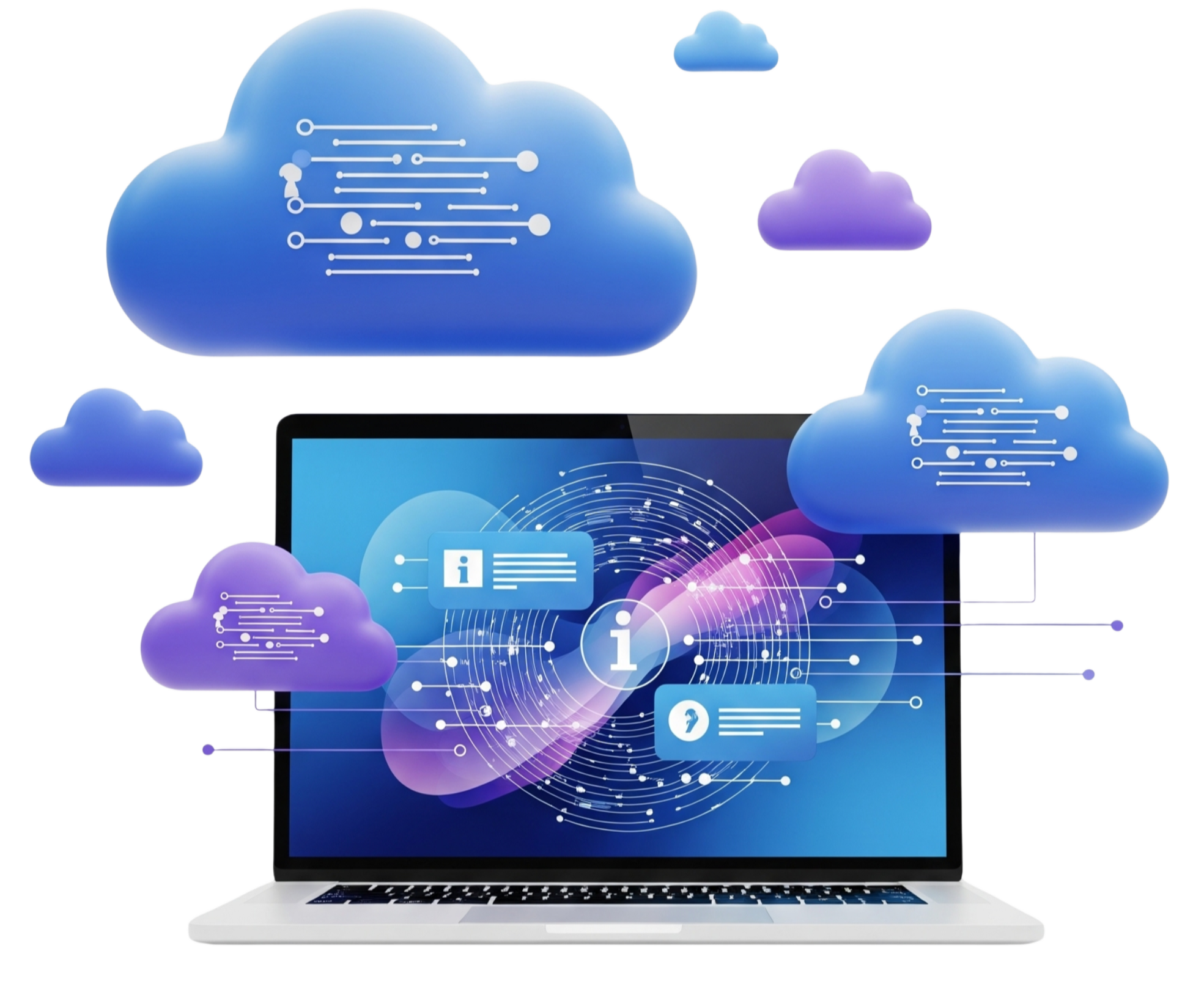 Digital transformation workspace showing modern technology and business growth