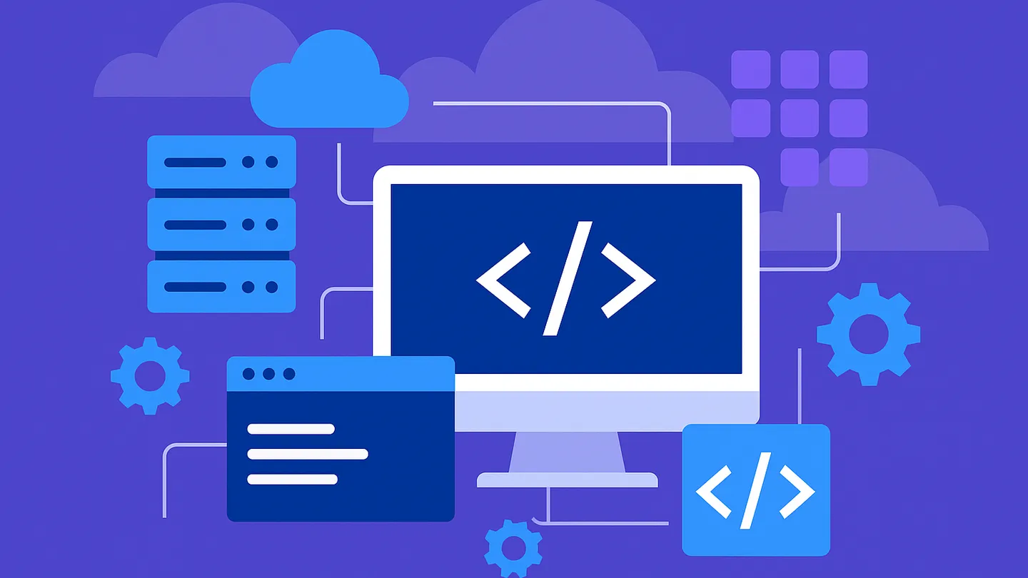 Modern technology stack showcasing development tools and frameworks